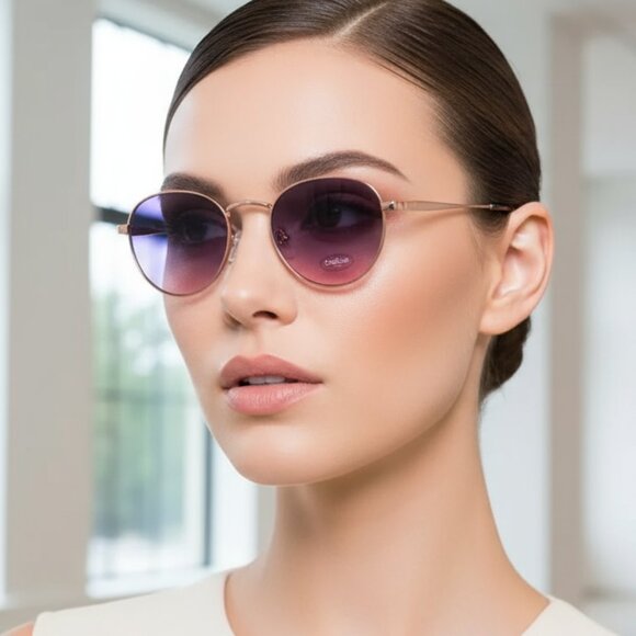 Bebe Bbop Sunglasses - rose gold, BEBE Round Sunglasses. - Picture 1 of 10